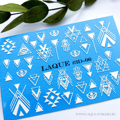 3D Sticker Design 3D06 weiß (Wasserlösliche Aufkleber)