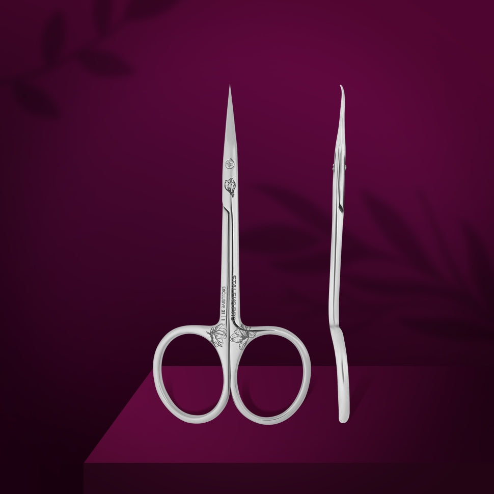 Professionelle Nagelhautschere mit Haken EXCLUSIVE 21 Typ 1 (Magnolia)
