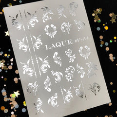 Sticker Design F-34 silber von LAQUE (Wasserlösliche Aufkleber)