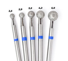 Bit abrasivo a diamante medio (anello blu) in dimensioni: da 1,6 mm a 5 mm di KMIZ