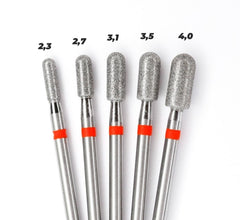 Fresa a diamante Bit rotondo fine (rosso) nelle dimensioni: 1,2 mm fino a 4,0 mm di KMIZ