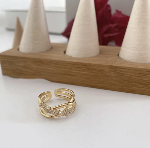 Damenring passend für alle Größen in gold Nr. 11