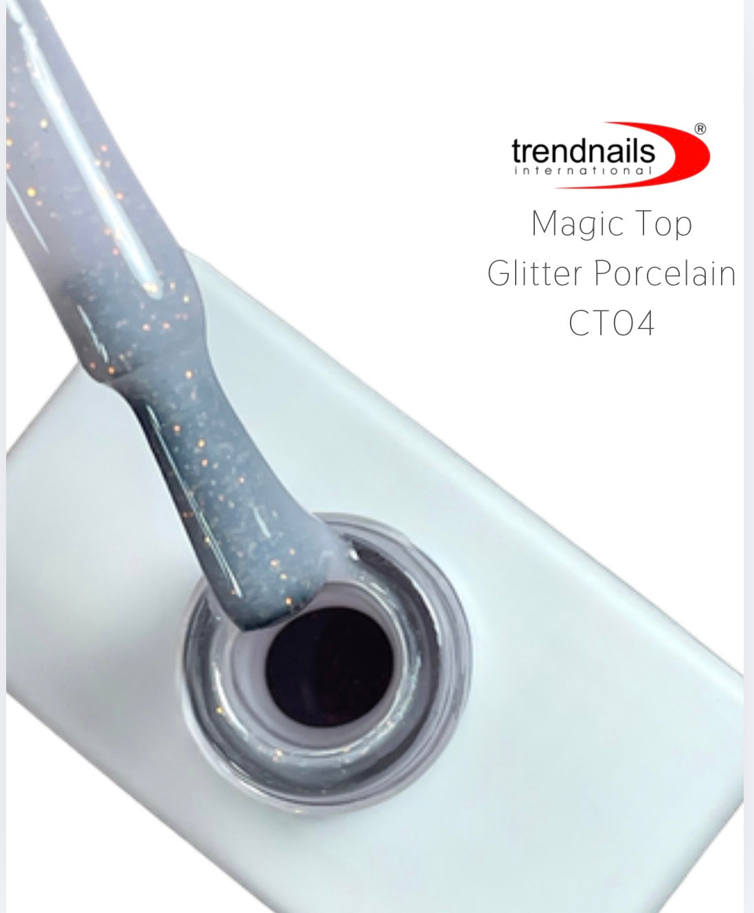 Magic Top No Wipe Sealer Glitter Porcelain (gloss gel without sweat layer) 10ml from Trendnails