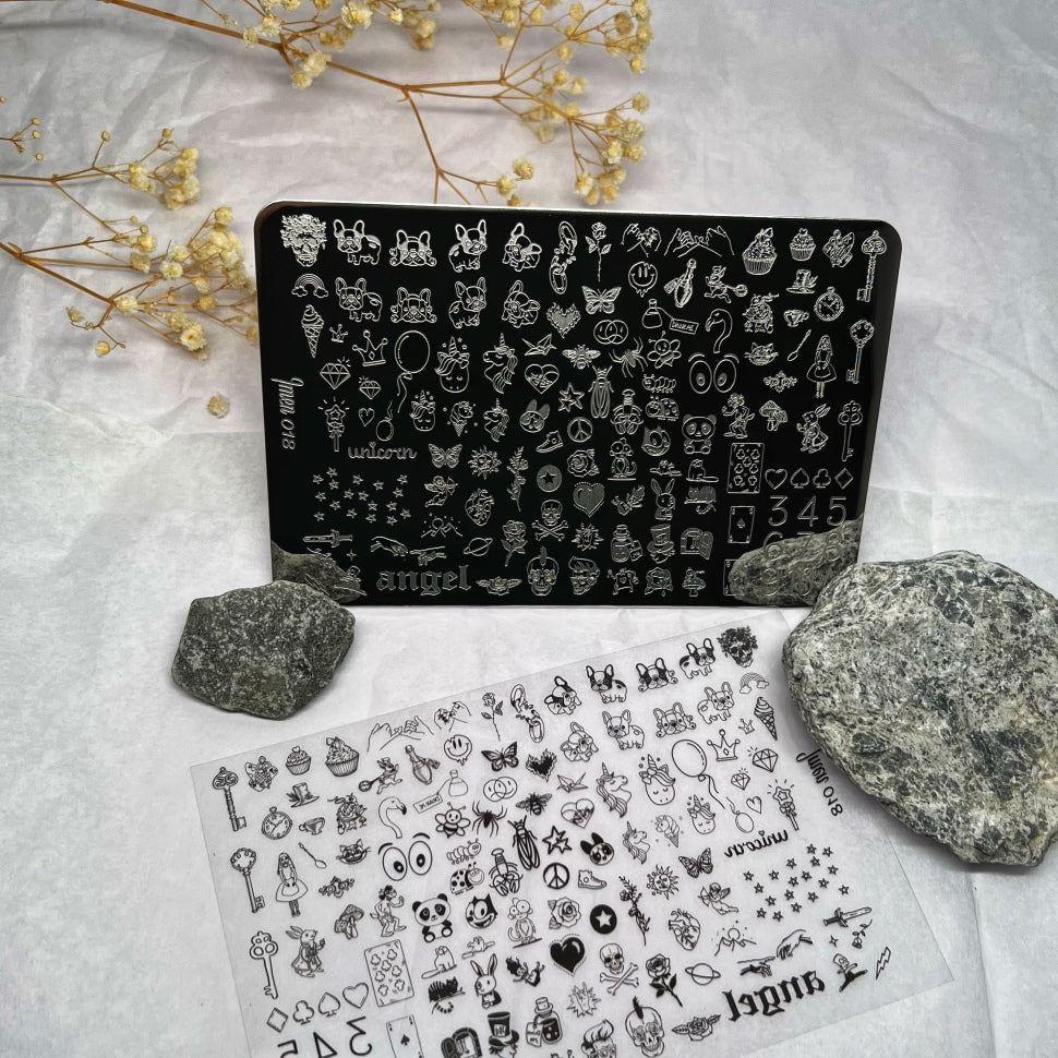 Stamping Plate Stencil No. 18 by Imen