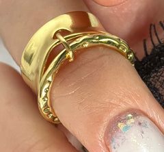 Damenring passend für alle Größen in gold Nr. 12