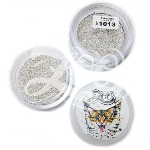 Caviar Beads Silber (Metall Mini Perlen) Gr. 0,8 mm