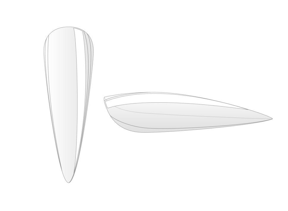 100/500 tip bag Gel X-tention Tips Stiletto XXL matt