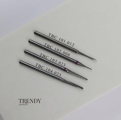 Fräseraufsatz Hartmetall mittel von Trendy Nails TBC102.008 ultra dünn für unzugängliche Stellen