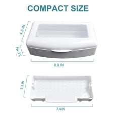 Desinfektionsbox mit integriertem Sieb und durchsichtigem Deckel