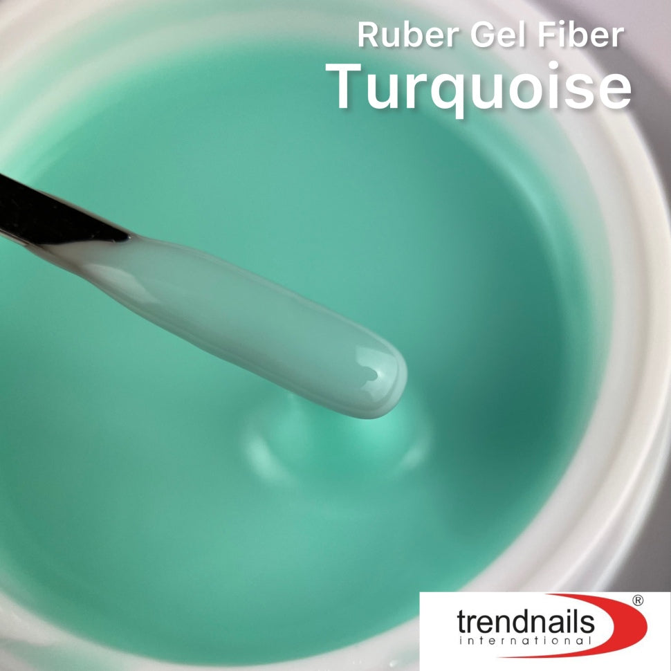 Rubber Gel Fiber+Vitamins "Turchese" 15ml di Trendnails