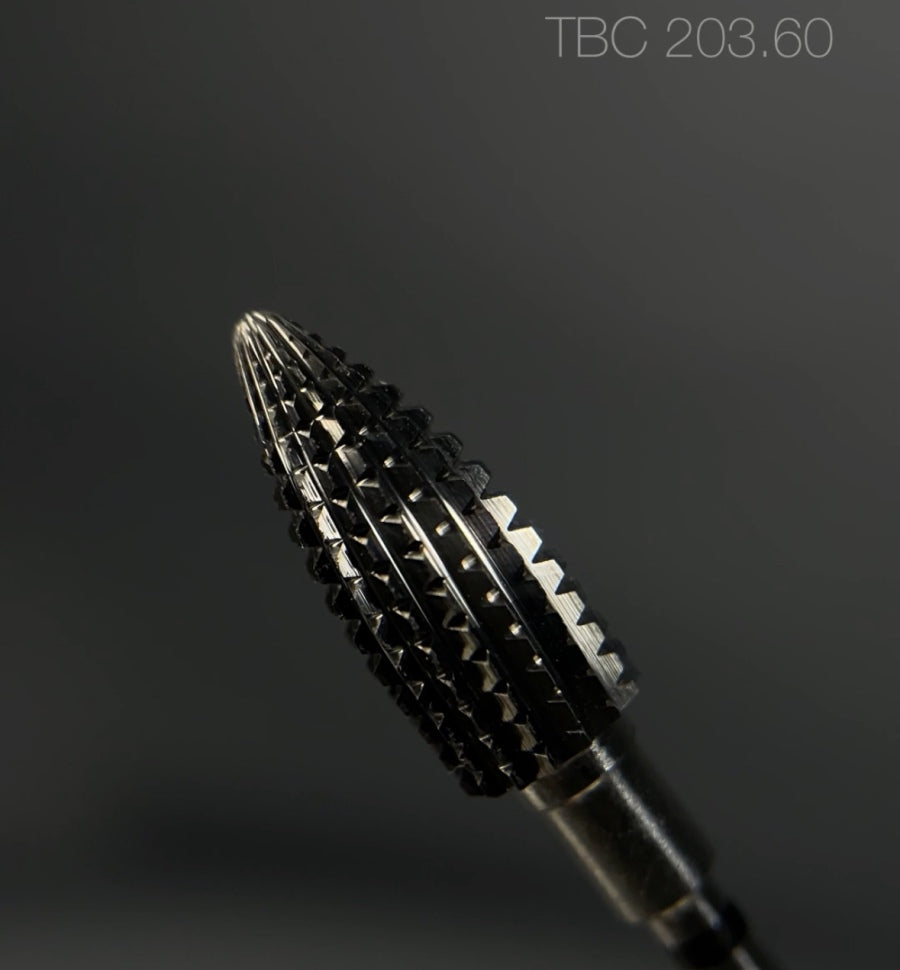 Fraser in carburo di tungsteno nero di Trendy Nails TBC203.060