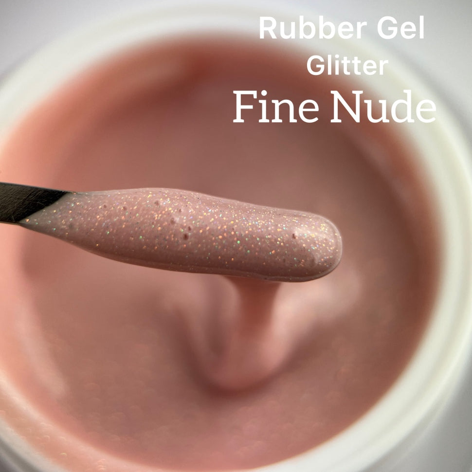 Gel di gomma glitter 'Fine Nude' 15ml di Trendnails