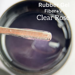 Rubber Gel Fiber+V – Clear Rose 15ml di Trendnails