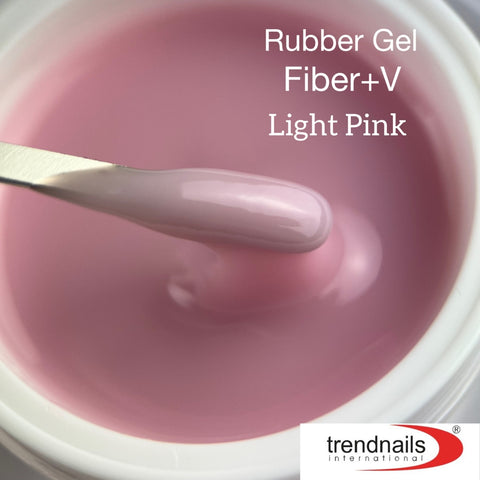 Rubber Gel Fiber+V – Light Pink 5-50ml von Trendnails TPO-Free