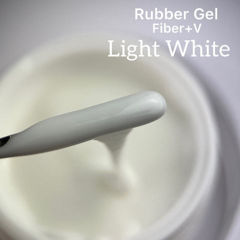 Rubber Gel Fiber+V – Light White 15-50ml von Trendnails TPO-free