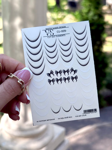 Slider CUT OUT ohne Auschneiden (Wasserlösliche Aufkleber) CU9 von VS Nails