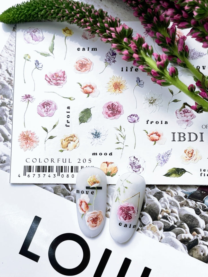 Sticker COLORFUL 205 di IBDI Nails