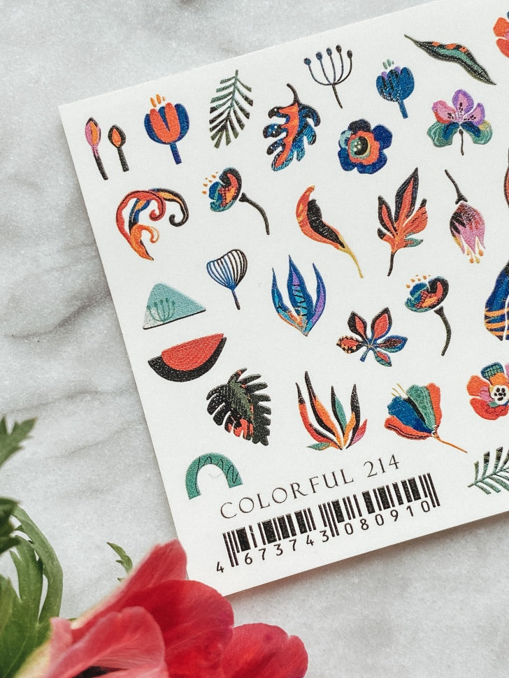 Sticker COLORFUL 214 di IBDI Nails
