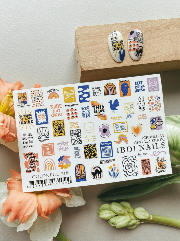 Sticker COLORFUL 218 di IBDI Nails