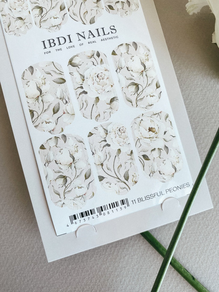 NailArt Wrap 11 Fiori di Peonia Beati di IBDI Nails
