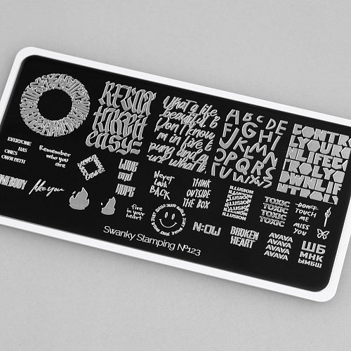 Stamping plate stencil n. 123 di Swanky