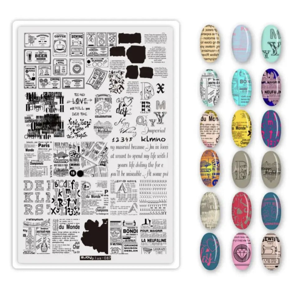 Stamping Plate Stencil Motivi di Giornale