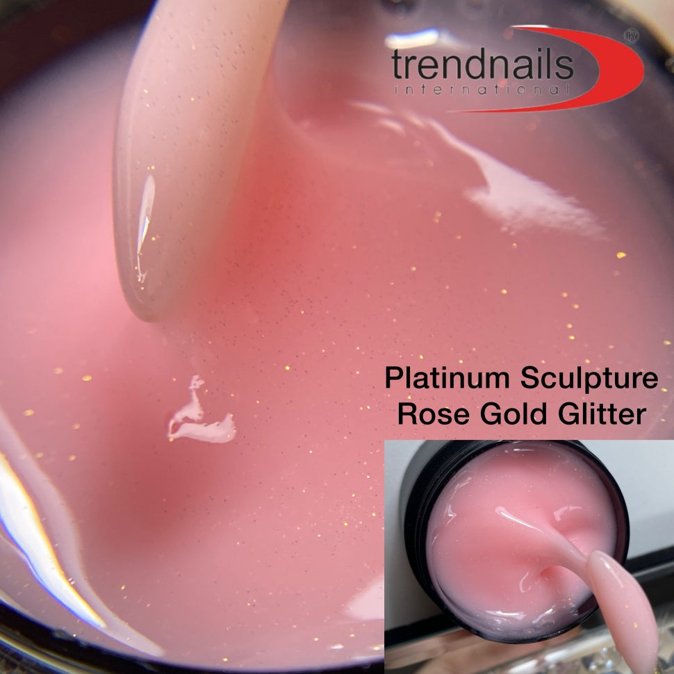 Gel di costruzione thixotropico glitter oro platino opaco 5-30ml di Trendnails