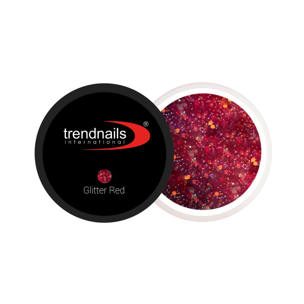 Soak-Off Acrylgel 15ml Vasetto – "Glitter Red" di Trendnails