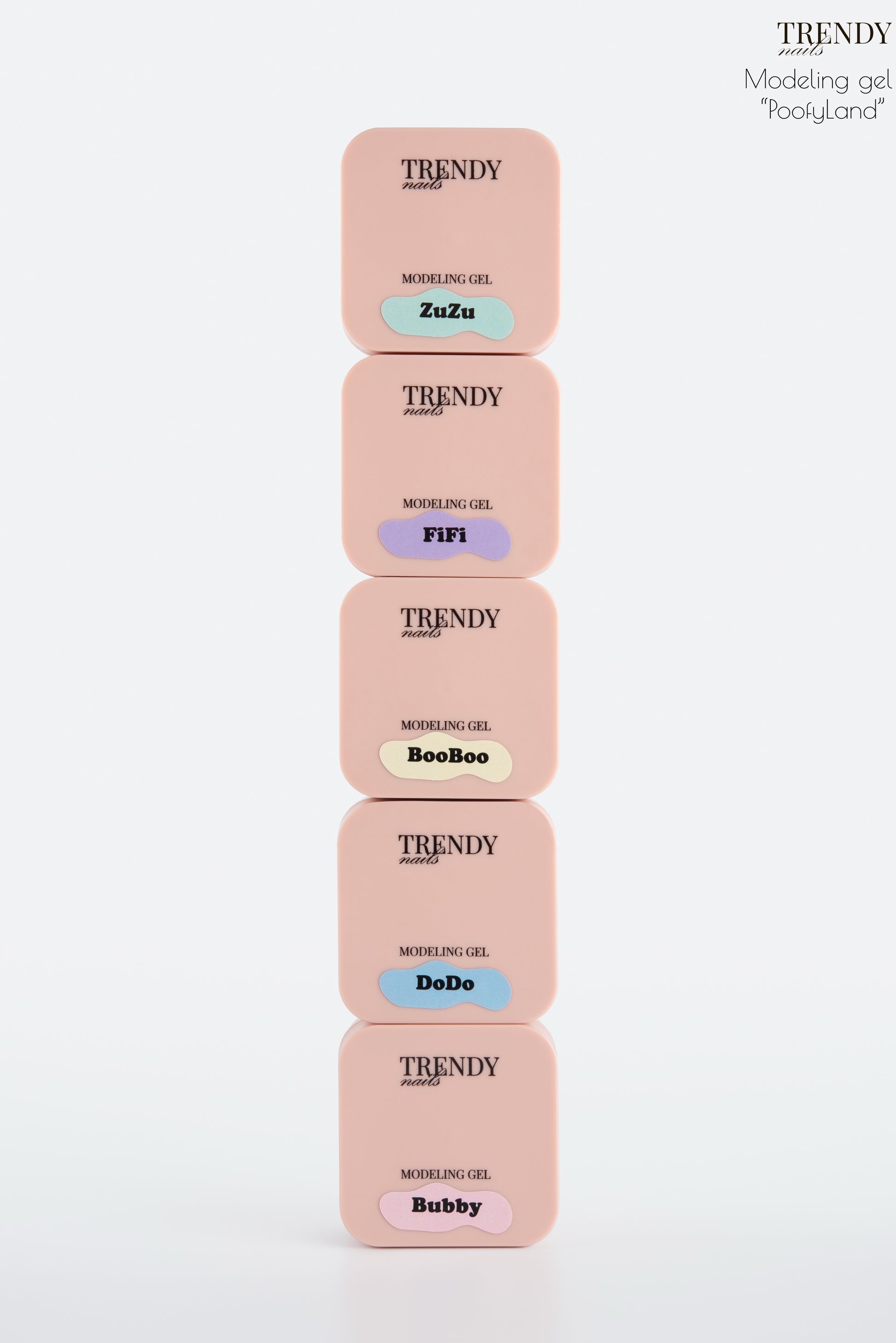 PuffyLand SET Modeling Gel 5x15ml mit Gratis Teddy (TPO/HEMA-free)