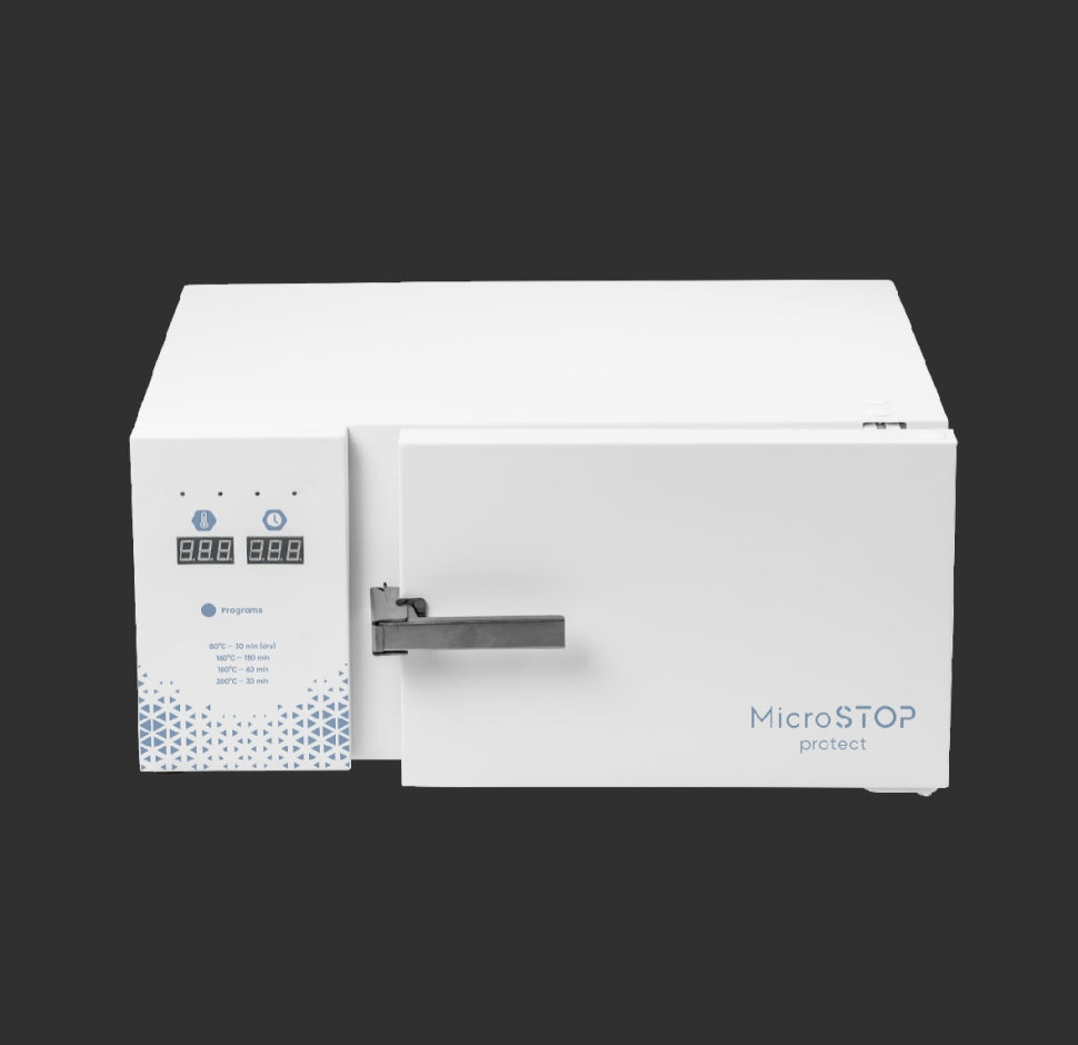 Sterilizzatore ad aria calda Protect con 3 cassetti di MicroSTOP