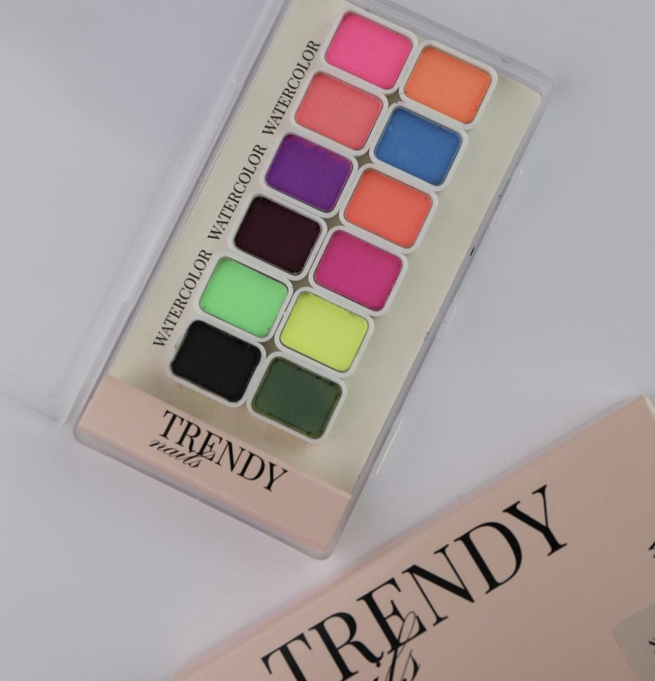 Aquarell NEON colori (12 colori) di Trendy Nails