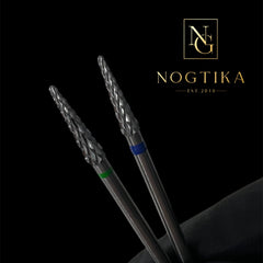 Fräseraufsatz Hartmetall Bit Rundkegel 3,5mm (blau) mittel von Nogtika