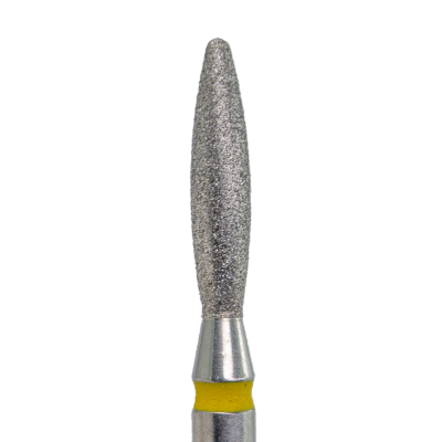 Fresa con punta di diamante molto fine (anello giallo) 2,3m con punta smussata