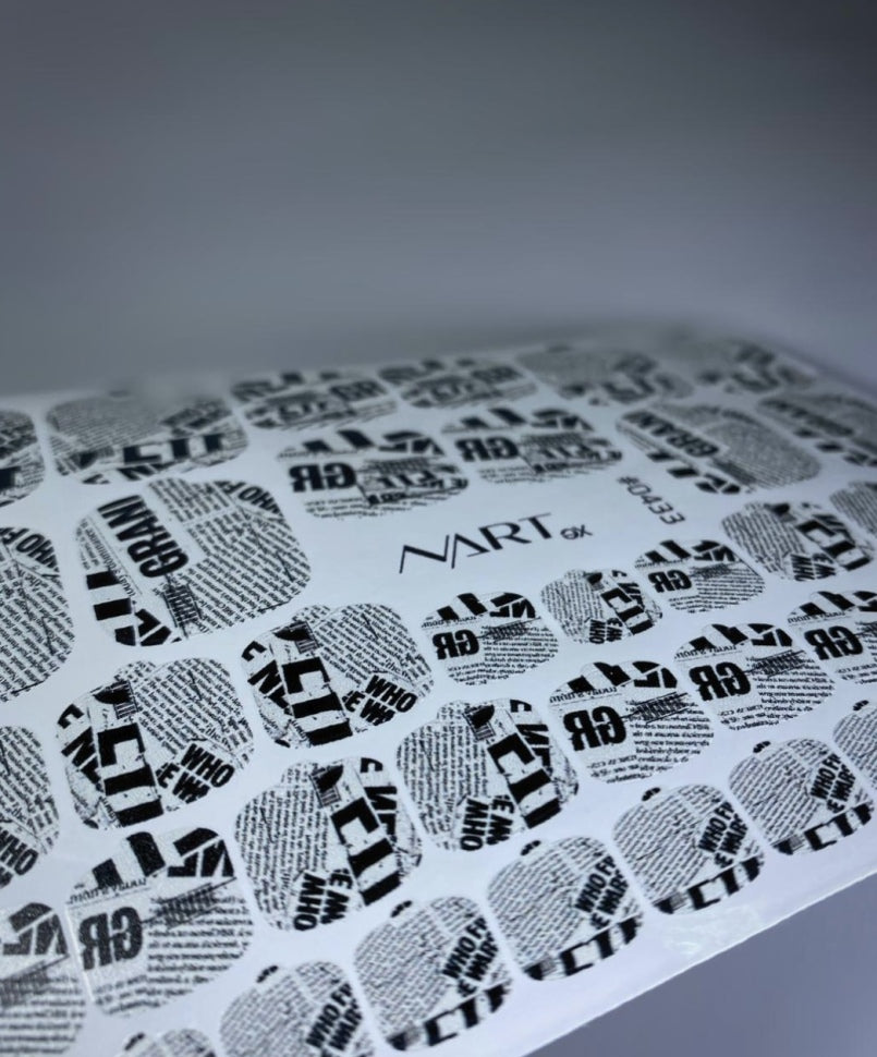NailArt Wrap Nr. 433 Motivi di giornale di NARTex