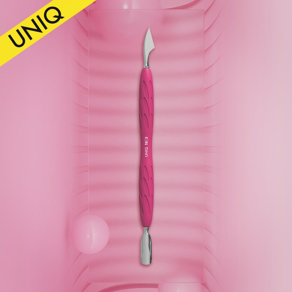 Pusher per cuticole con manico in silicone (sterilizzabile) STALEKS UNIQ PQ10/3