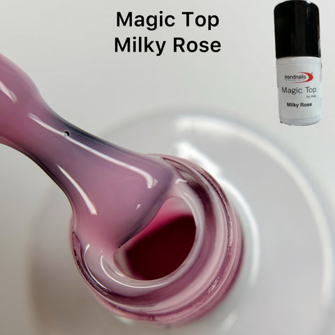 Magic Top No Wipe Sigillante Milky Rose (gel lucido senza strato di dispersione) 10ml di Trendnails