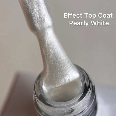 Effect Top Coat Pearly White NO WIPE 12ml von Love My Nails