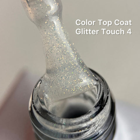 Color Top Coat Glitter Touch 4 NO WIPE 10ml von Love My Nails (TPO-free)