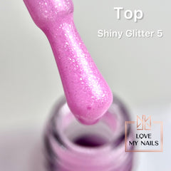 Effect Top Coat Shiny Glitter 5 NO WIPE 10ml von Love My Nails (TPO-free)