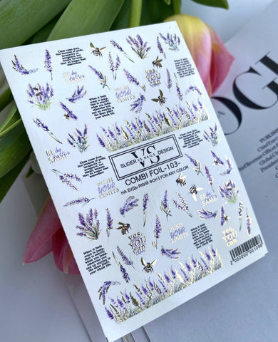 Slider mit Folie (Wasserlösliche Aufkleber) von VS Nails 103 COMBI FOIL