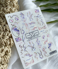Slider con pellicola (adesivi solubili in acqua) di VS Nails 122 COMBI FOIL