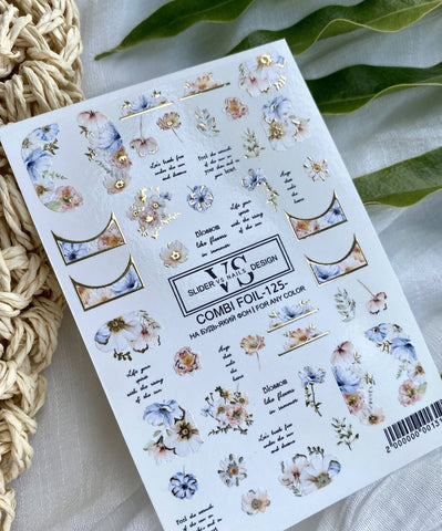 Slider mit Folie (Wasserlösliche Aufkleber) von VS Nails 125 COMBI FOIL