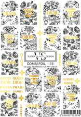 Slider con pellicola (adesivi idrosolubili) di VS Nails 133 COMBI FOIL