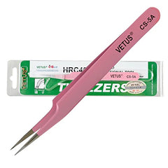 Tweezers for nail art made of stainless steel pink