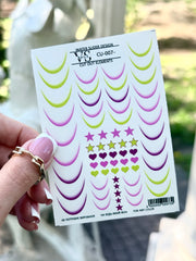 Slider CUT OUT ohne Auschneiden (Wasserlösliche Aufkleber) CU7 von VS Nails