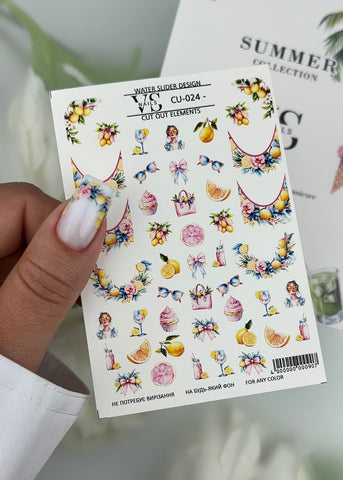 Slider CUT OUT ohne Ausschneiden (Wasserlösliche Aufkleber) CU24 von VS Nails