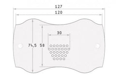 Tischplatte 127 x 74,5 cm  weiß (lösungsmittelfest)