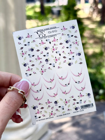Slider CUT OUT ohne Auschneiden (Wasserlösliche Aufkleber) CU12 von VS Nails