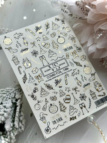 Slider mit Folie (Wasserlösliche Aufkleber) von VS Nails 188 COMBI FOIL