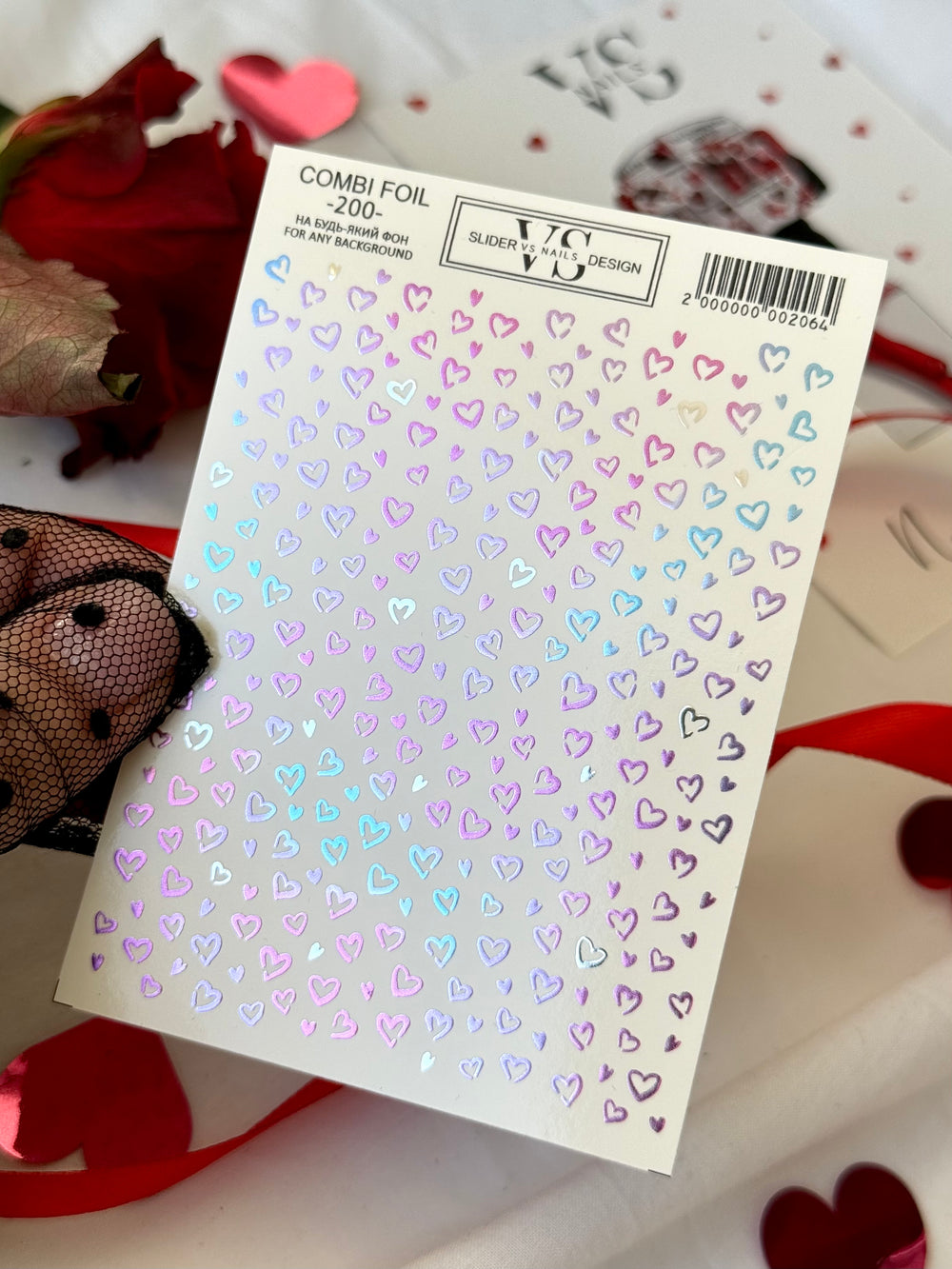 Slider with foil (water-soluble decals) by VS Nails 200 COMBI FOIL